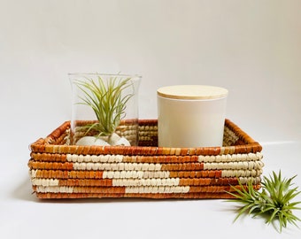 Woven Tray | Key Basket | Tray | Plant Basket | Boho Basket Decor | Handwoven Basket