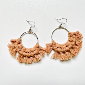 Macrame Earrings | Boho Earrings | Macrame Hoops