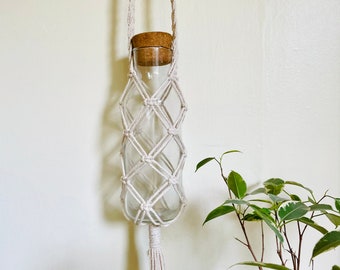 Macrame Bottle Bag / Bottle Holder / Water Bottle Bag / Macrame Tote / Boho Bag / Eco Friendly Gift