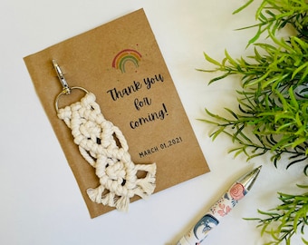 6 Favores Personalizados / Encantos Macrame / Favores de Boda Boho / Regalo Bridal Shower / Baby Shower Favor / Favores