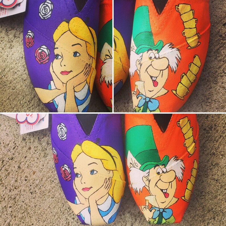 Alice in Wonderland Handpainted Shoes