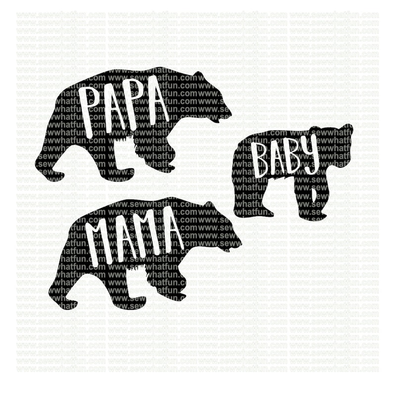 Download Bear Family SVG cutting file vinyl file svg svg file | Etsy