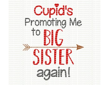 Big Sister Again SVG, cutting file, big sister, vinyl file, svg, valentines, svg file, cameo file, big sister svg, cricut, big sister again