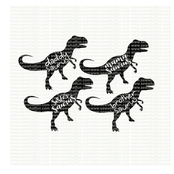 Download Family Dinosaur SVG cutting file vinyl file svg dinosaur ...