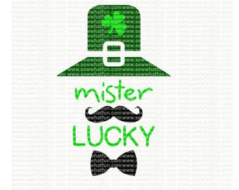 Mister Lucky SVG, cutting file, vinyl file, svg, st patricks, svg file, cameo file, cricut file, cricut design, st patricks cameo design,boy