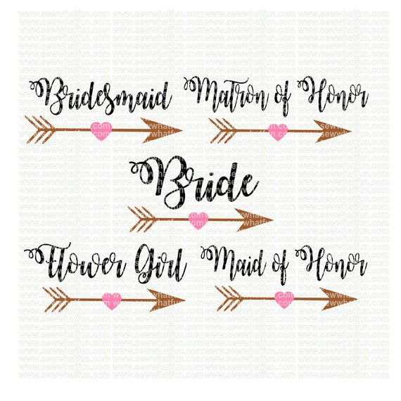 Bridal Party Svg Cutting File Vinyl File Svg Bride Svg Etsy
