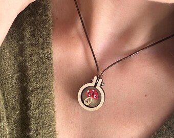Necklace with a small Strawberry Pendant