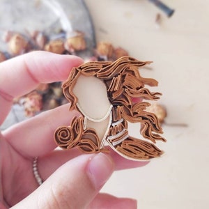 3D Paper Quilling Heart Brooch Pin, Botticelli Jewelry,Handcrafted Brooch, One of a Kind Brooch, 3D Paper Art, Venere, Italia arte