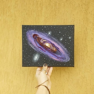 Tela Galassia Andromeda, Quadro Dipinto a Mano, Dipinto su Tela, Quilling Art 3D, Cielo Stellato,Idea regalo per lui/lei ,San Valentino