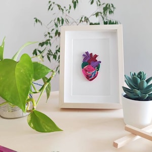 Quadro cuore,opera,quadro piccolo,quadretto,regalo per lei, illustrazione,quadro fatto a mano,quadretto,Quilling,amore,disegno cuore