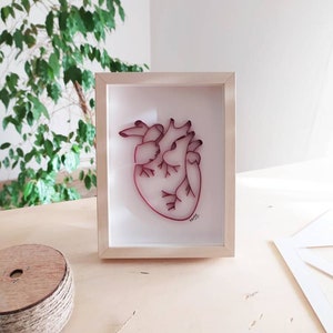 Quadro Cuore D'Amore Umano Design Minimal per Arredamento Casa