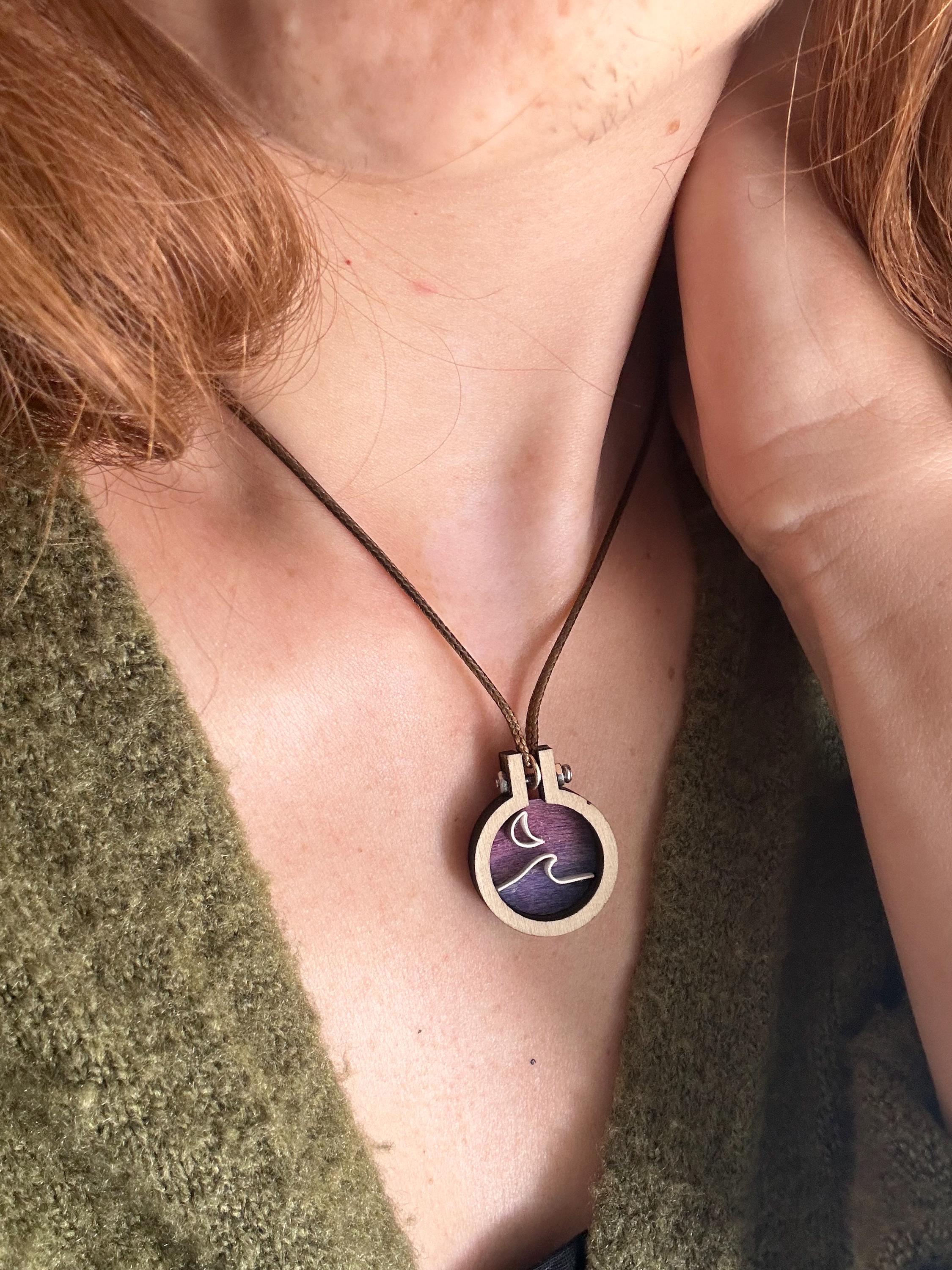 Collana in argento sterling con onde ricce - Italia