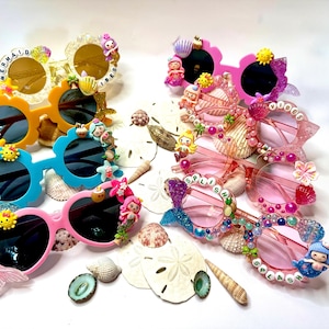 children’s sunglasses embellished sunglasses girls sunglasses fun sunglasses mermaid sunglasses customized sunglasses party favors