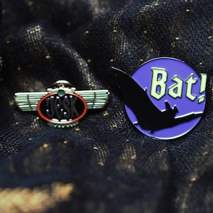 Jesk and Bat! both What We Do In The Shadows tribute pins