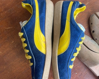 Super Rare Vintage Puma Blue Bird 1980s Made in Italy 70s 80s Hip
