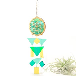 Seed Of Life Stained Glass Windchime