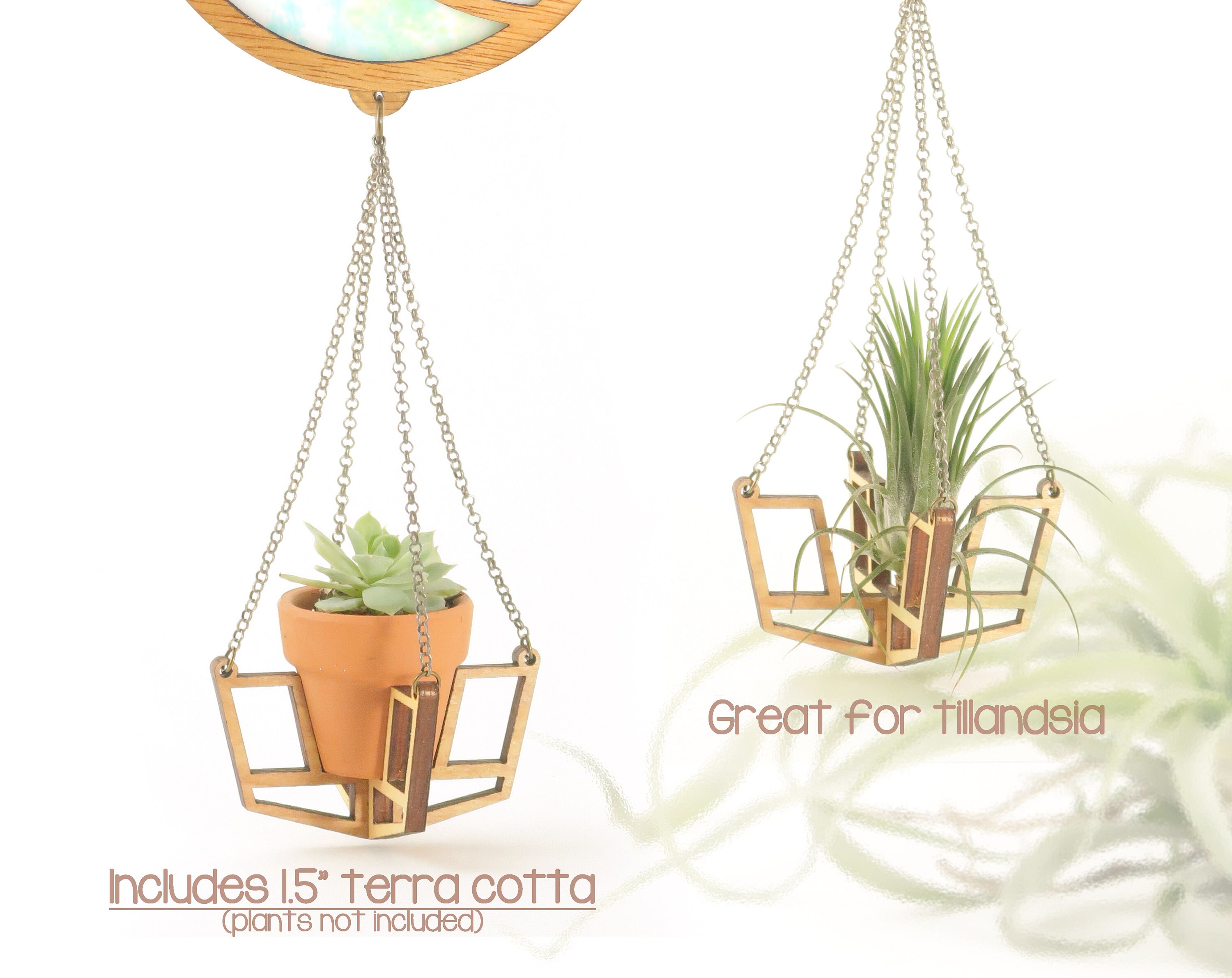 Seed of Life Stained Glass Plant Hanger Etsy