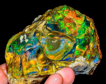 Natural Ethiopian Opal Rough: 1017 Carat Gemstone for Jewelry Making