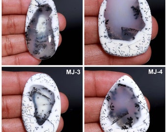 39x19x8 mm 55.90 Ct Semi Precious Jewelry Making Gemstone Amazing Pear Psilomelane Dendrite Cabochon