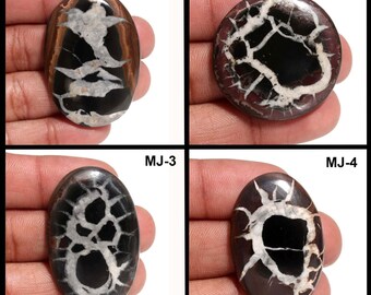 Teardrop Cabochon Natural For Jewelry Making Moroccan Septarian Geode Cabochon