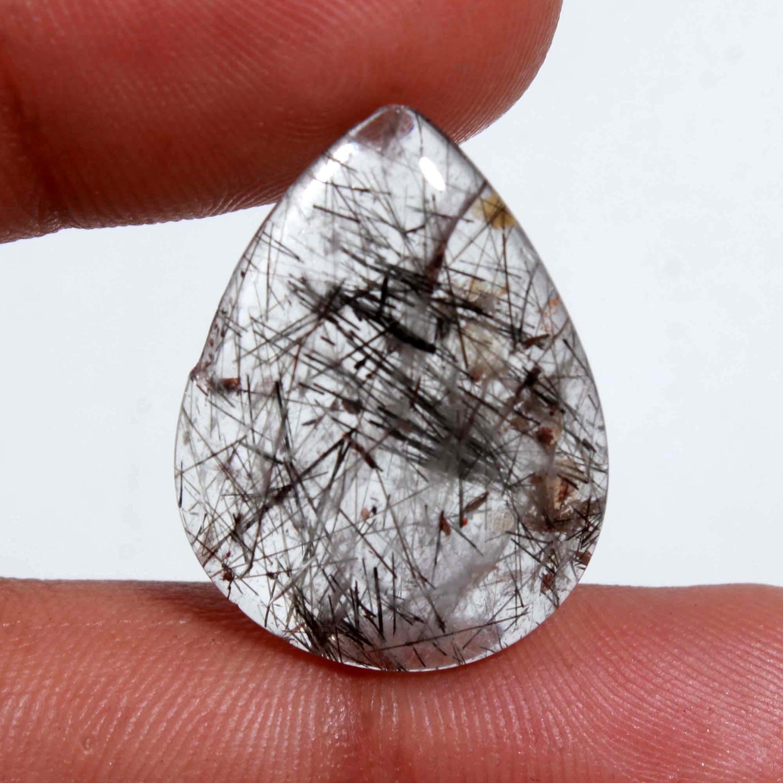 Amazing Black Rutile Quartz Cabochon Natural Black Etsy