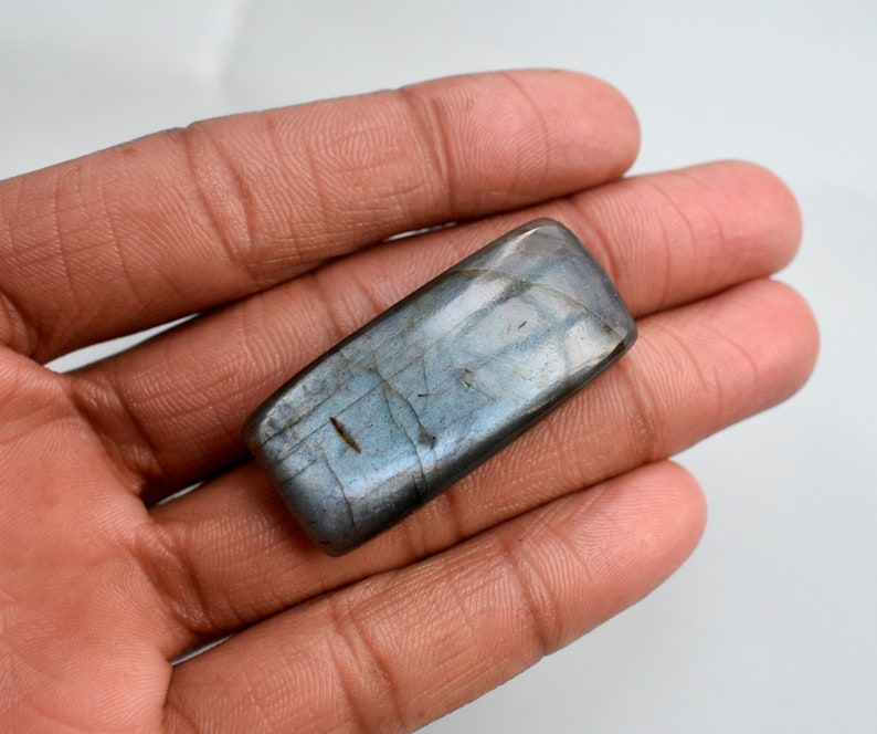 Grey Flashy Labradorite Gemstone 100/% Natural Rare Labradorite Cabochon Cushion Shape Labradorite Gemstone Pendant Stone 42*19*9mm 74Cts