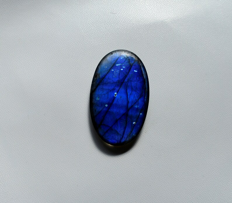 Big Size 55*33*9mm 129Cts Natural Oval Shape Blue Flashy Labradorite Gemstone AAA Quality Labradorite Cabochon Designer Cabochons