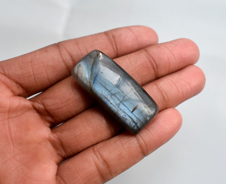 Grey Flashy Labradorite Gemstone 100/% Natural Rare Labradorite Cabochon Cushion Shape Labradorite Gemstone Pendant Stone 42*19*9mm 74Cts