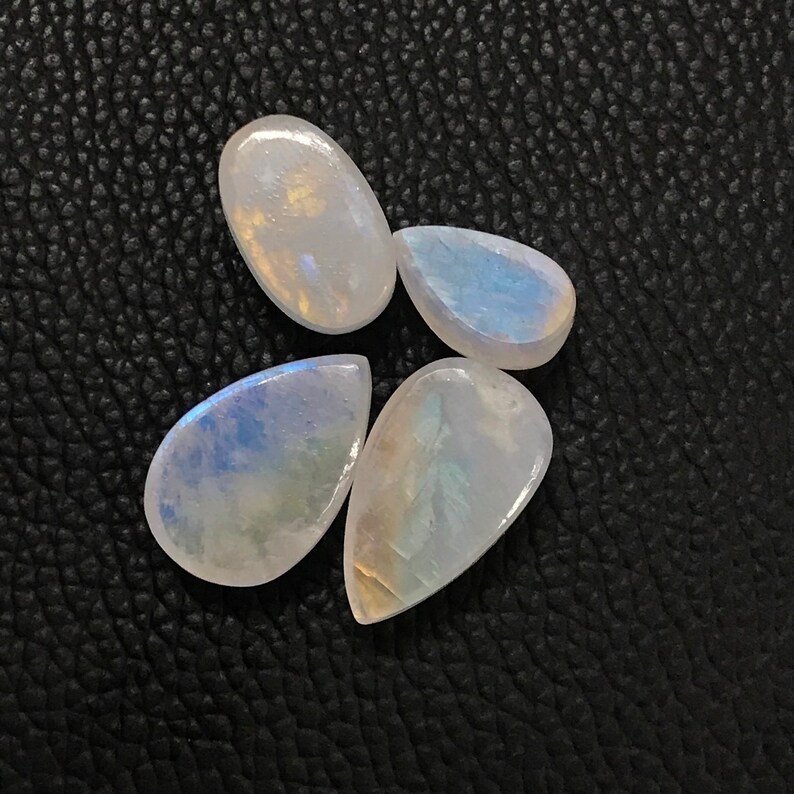 AAA Quality Rainbow Moonstone 54Cts 4 Pcs Rainbow Moonstone Cabochon 100/% Natural Mix Shape Rainbow Moonstone Gemstone Pendant Stone