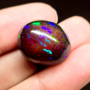 Ethiopian Opal Cabochon: 23 Ct Oval Gemstone for Jewelry Making