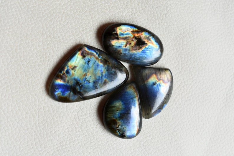 Weight 176Cts Jewellery Making Stones 100/% Natural Mix Shape Labradorite Loose Gemstone Lot 4 Pcs Lot Multi Flashy Labradorite Cabochon