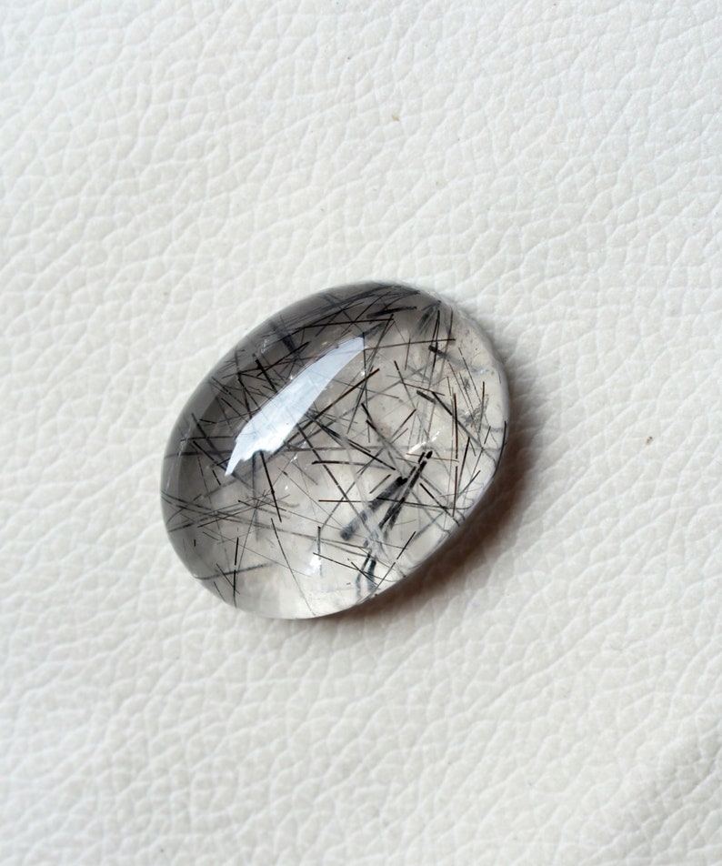36X24X5 mm SM-1763 MULTI RUTILE Quartz 100% Natural Oval Shape Cabochon Loose Gemstone For Making Jewelry 35.5 Ct