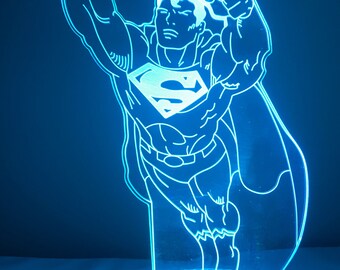 Superman Official Paper Light Shade 30cm In Diameter Childrens Kids Boys Bedroom