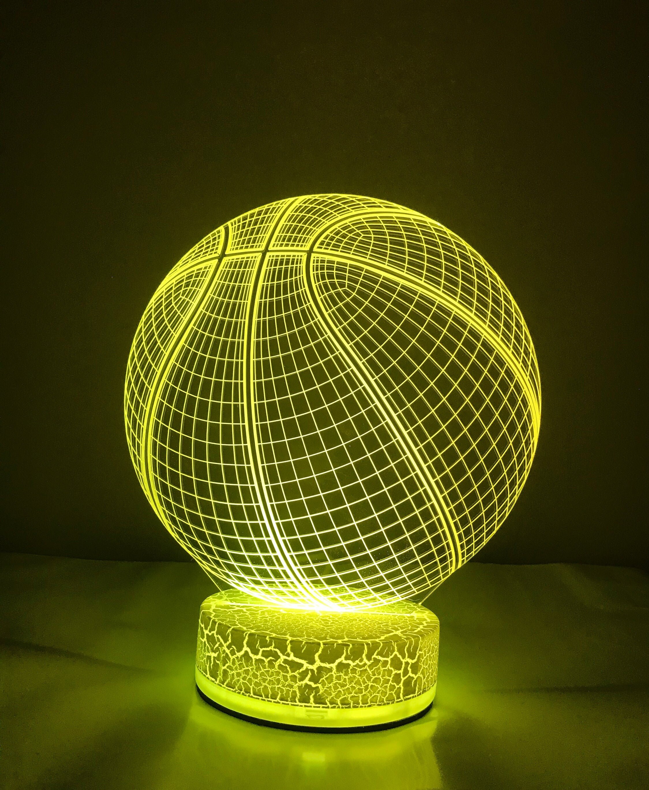 Basketball NBA 3D Night Light Multi Color Changing Illusion Etsy