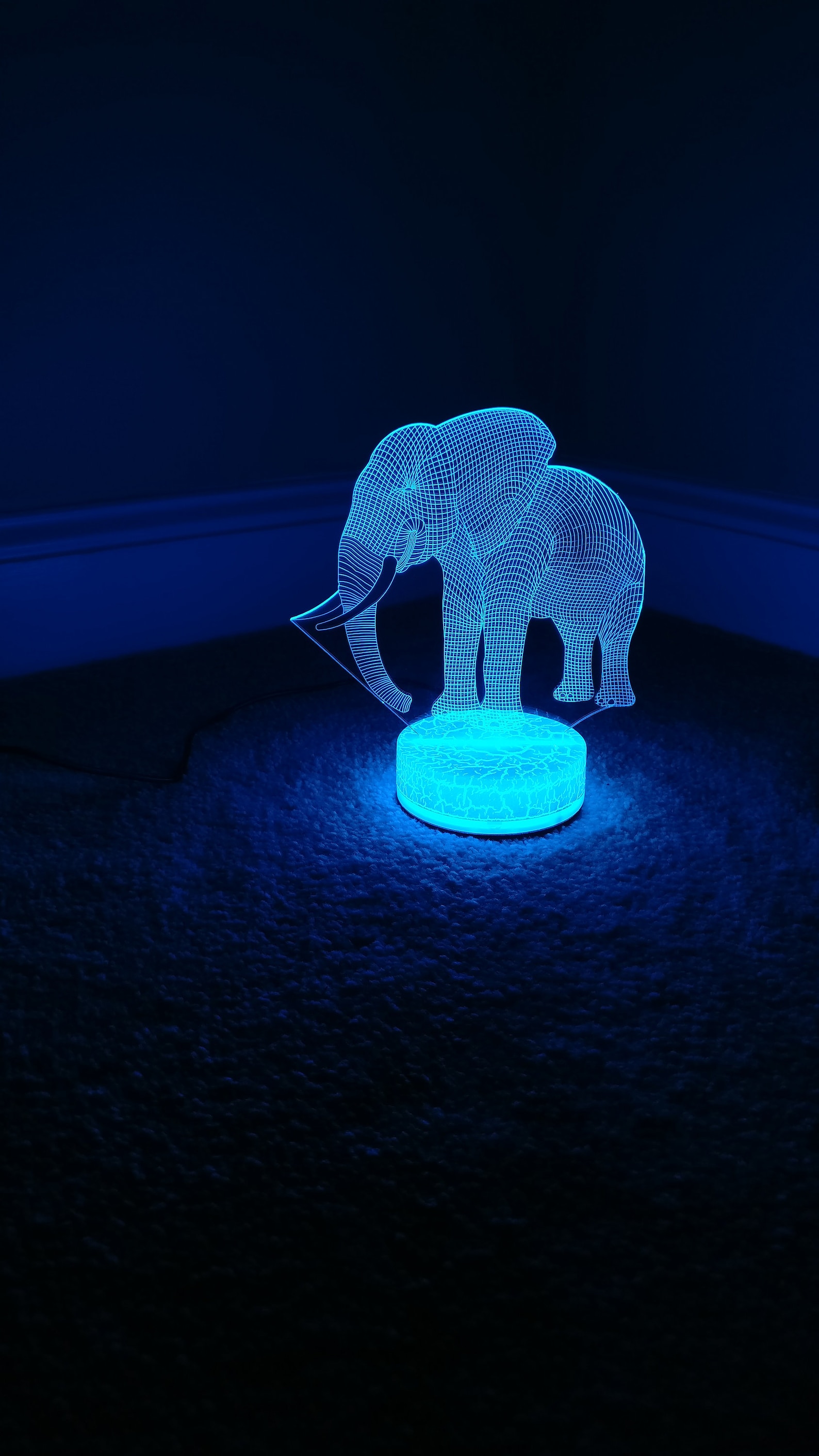 Elephant 3D Night Light Multi Color Changing Illusion Lamp For Etsy