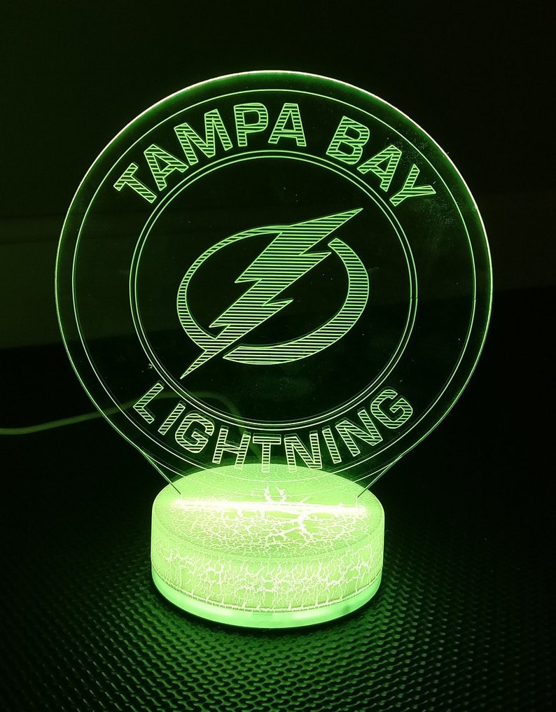 Tampa Bay Lightning Hockey 3D Night Light Color Changing Etsy