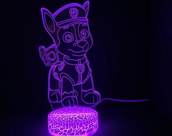 PAW PATROL PERSONALISED NAME LED NIGHT LIGHT LAMP 13 COLOURS KID'S & BABY ROOM PAW PATROL PERSONALISED NAME LED NIGHT LIGHT LAMP 13 COLOURS KID'S & BABY ROOM