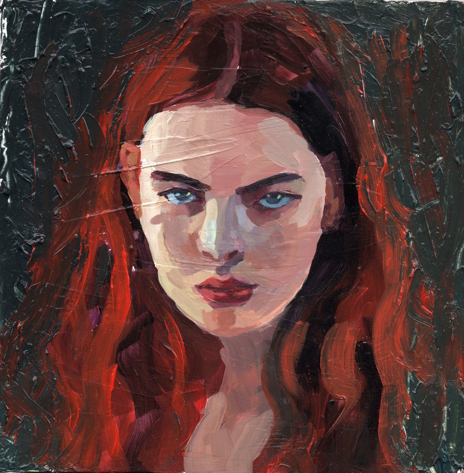 Genuine Portrait Acrylic Palette Knife Painting Kids or Girls Etsy