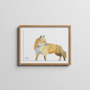 5x7 | 8x10 | Giclée Print of Watercolor Fox| Fox Painting | Fox Wall Art | Fox Gift | Fox artwork | Fox Home Decor | Red Fox | Fox Print
