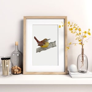 5x7 | 8x10| Giclée Print of Watercolor Carolina Wren