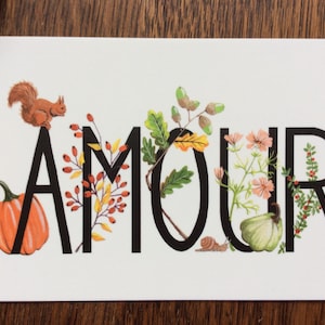 Carte postale « amour »