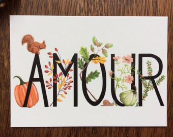 Carte postale « amour »