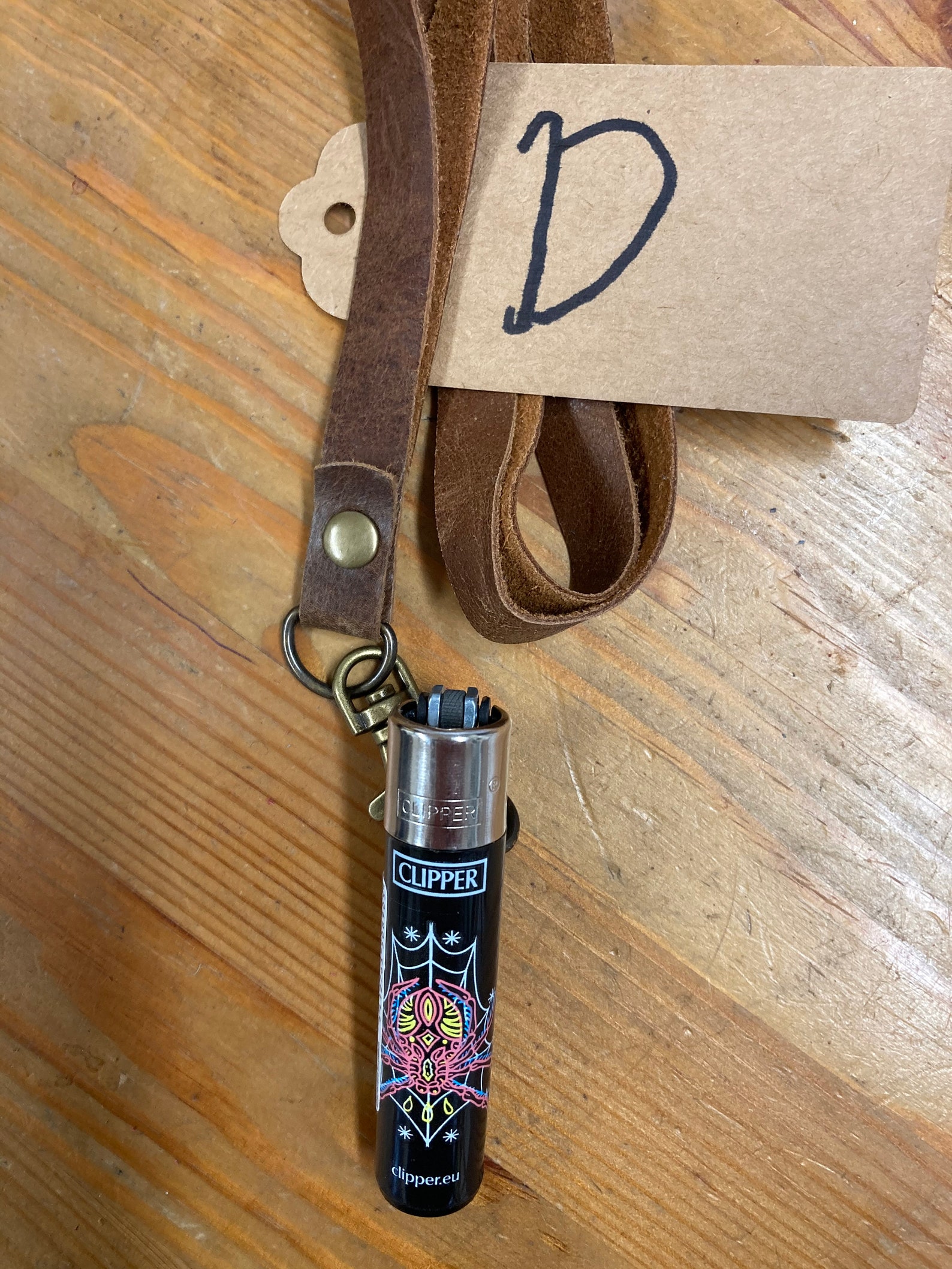 Lighter Lanyard Recycled Leather lanyard with refillable Etsy