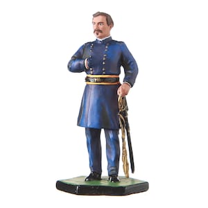 Tin Toy Soldier US Civil war Northerners General George B. McClellan metal figurine 54mm hand painted #5.57