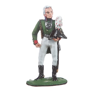 Tin Toy Soldier Napoleonic Russian Chief Officer metal figurine 54mm hand painted #2.03