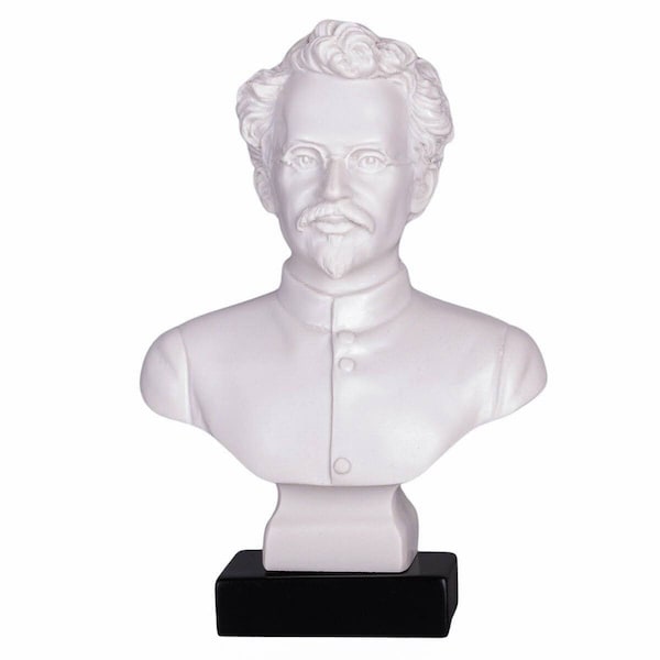 Russian Soviet USSR Communist Leon Trotsky Marble Bust Statue 6.4'' (16 cm)