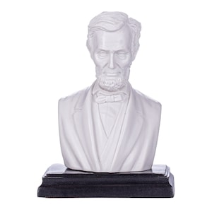 American President Abraham Lincoln Marble Bust Statue 5&#39;&#39; (12.5 cm) white