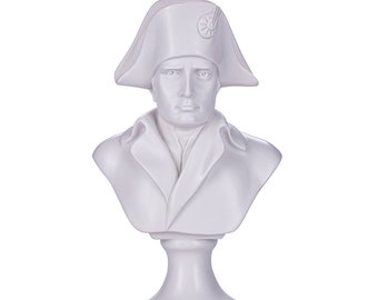 French Emperor Napoleon Bonaparte Marble Bust Statue 9.6'' (24 cm)