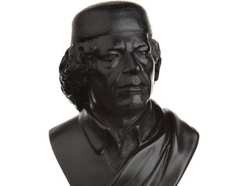 Libyan Revolutionary Colonel Muammar Gaddafi Stone Bust Statue 4.6'' (11.5 cm)