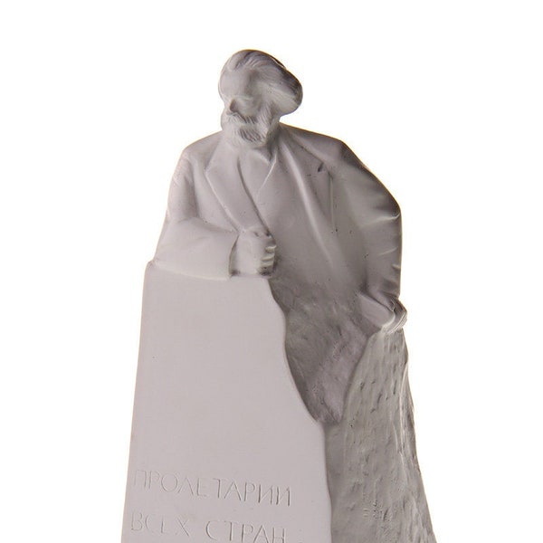 German Philosopher Socialist Karl Marx Marble Statue Bust 5.8'' (14.5 cm) white